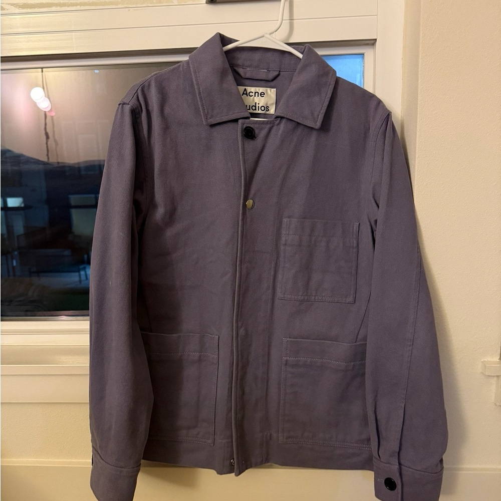 Acne Purple Lightweight Shirt Jacket Casual Style